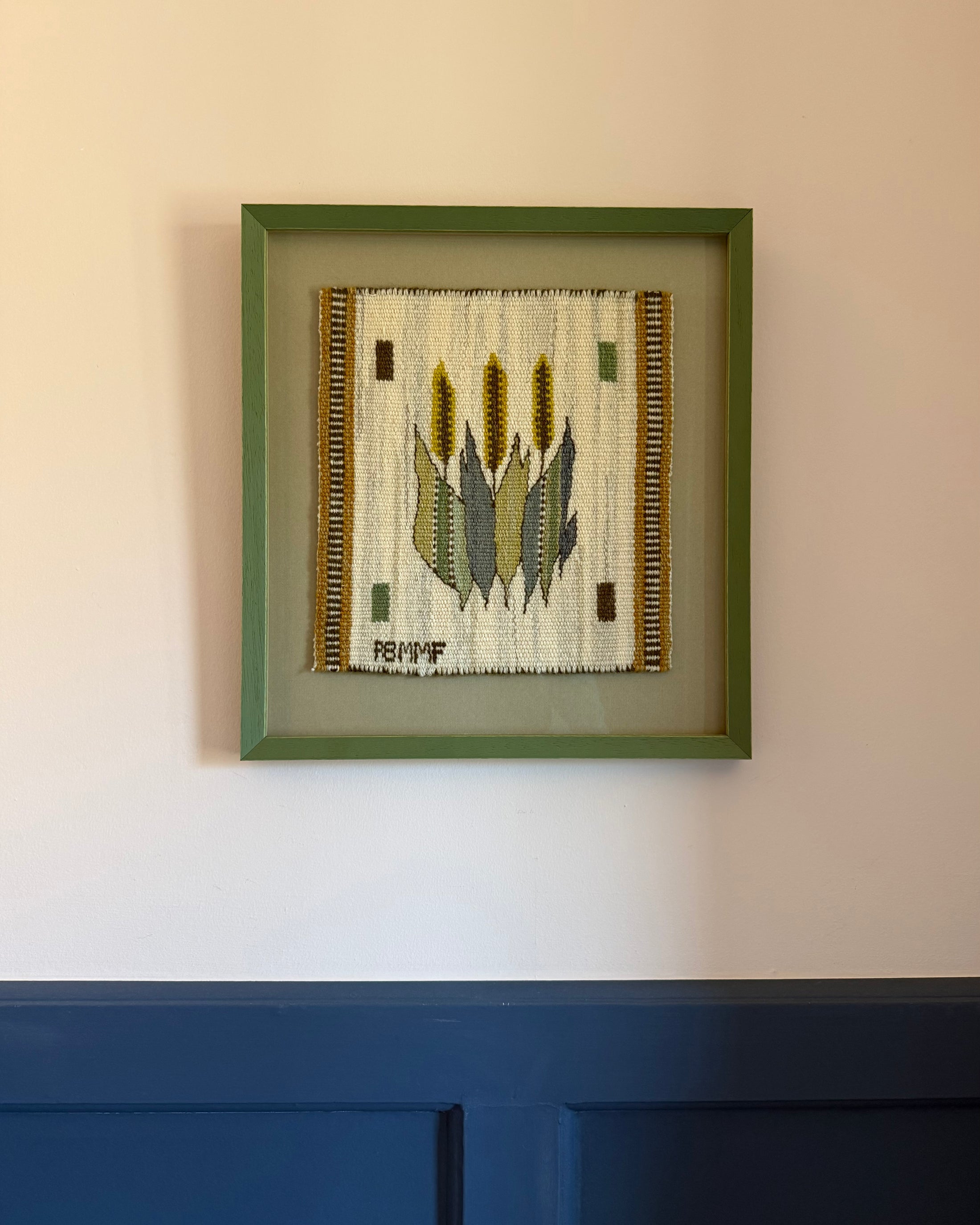 Framed Vintage Tapestry - Blomlapp, Axet by Märta Måås-Fjetterström