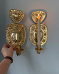 Load image into Gallery viewer, Pair of Brass Wall Sconces
