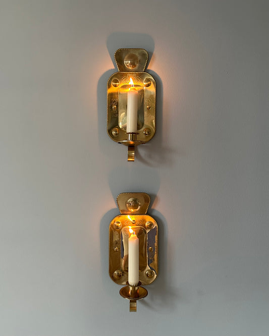 Pair of Brass Wall Sconces