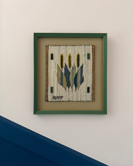 Framed Vintage Tapestry - Blomlapp by Märta Måås-Fjetterström