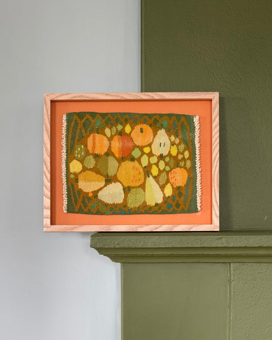 Framed Vintage Tapestry - Fruit Salad