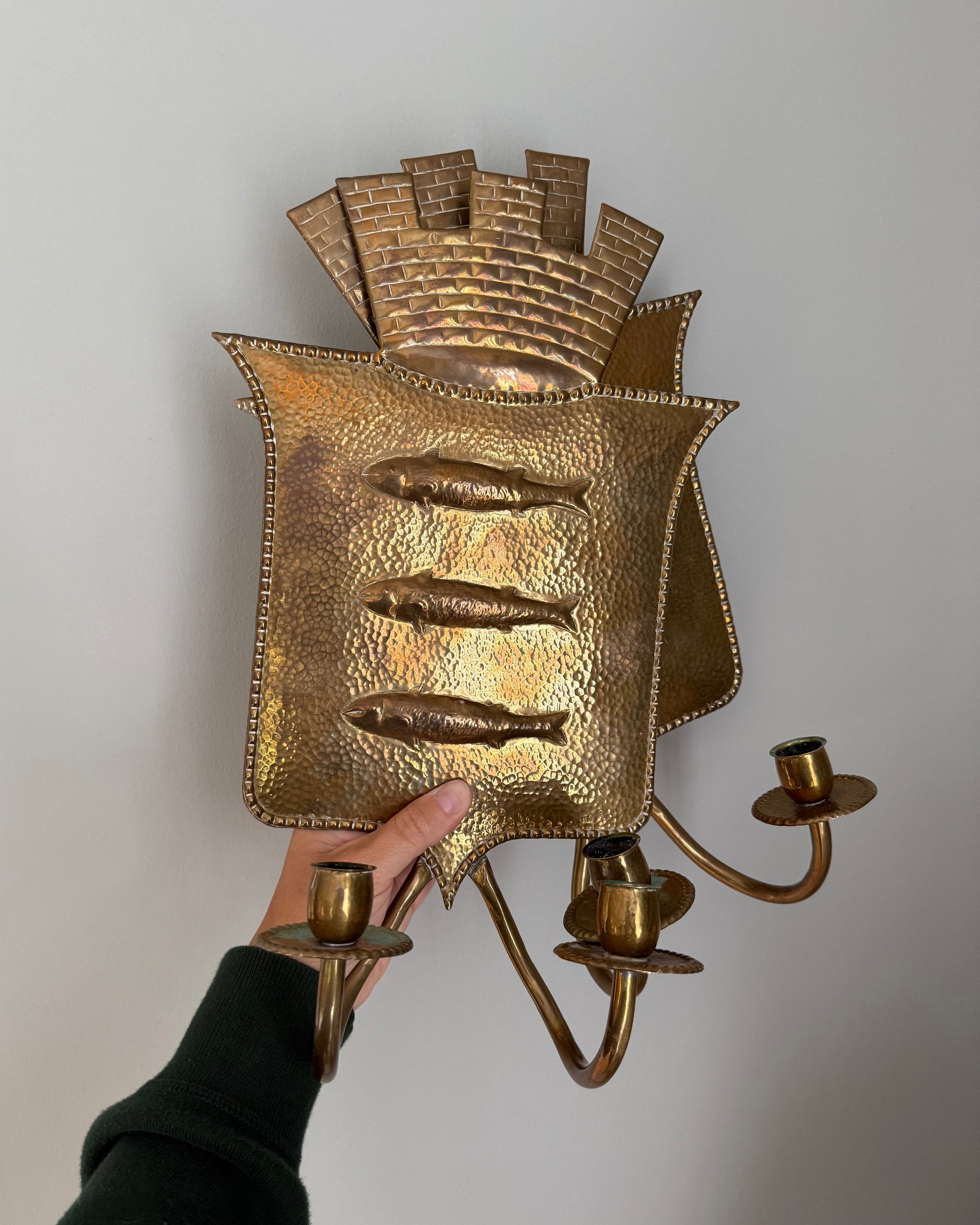 Pair of Brass Wall Sconces