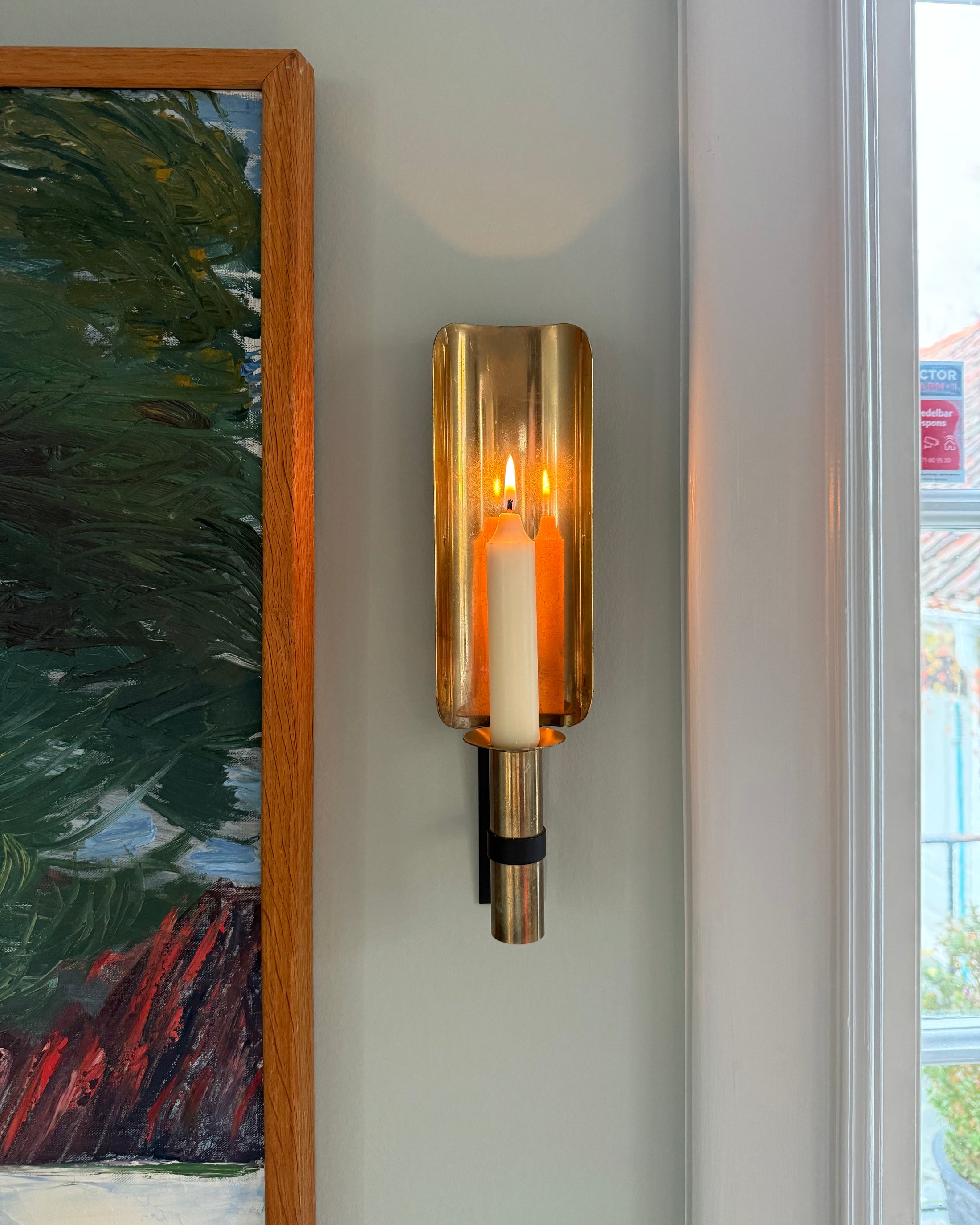 Single Brass Candle Holder