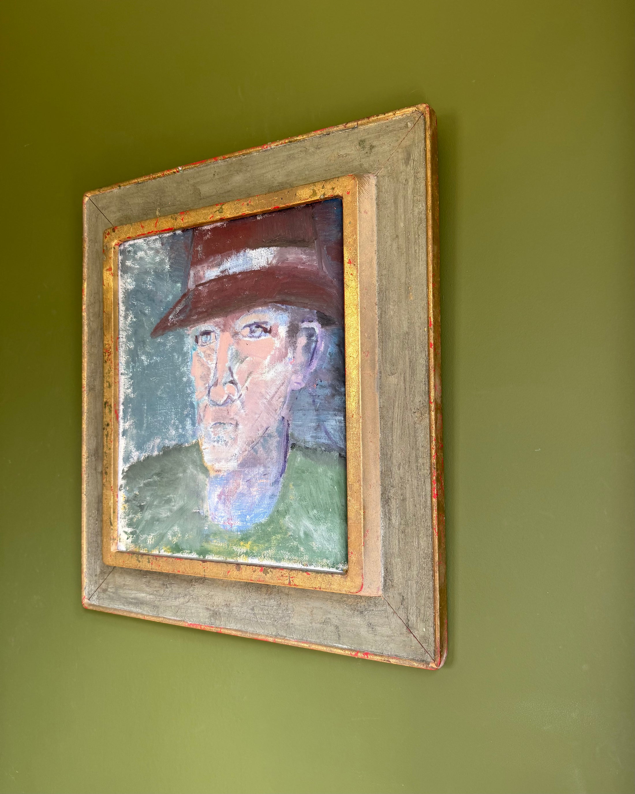 Man in Burgundy Hat