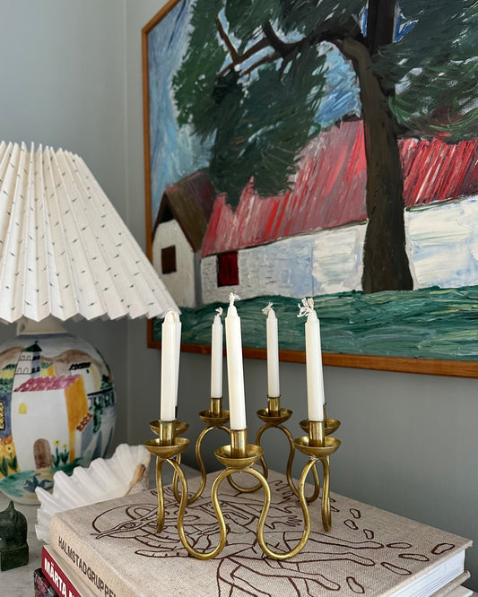 "Arvika" Brass Candle Holder