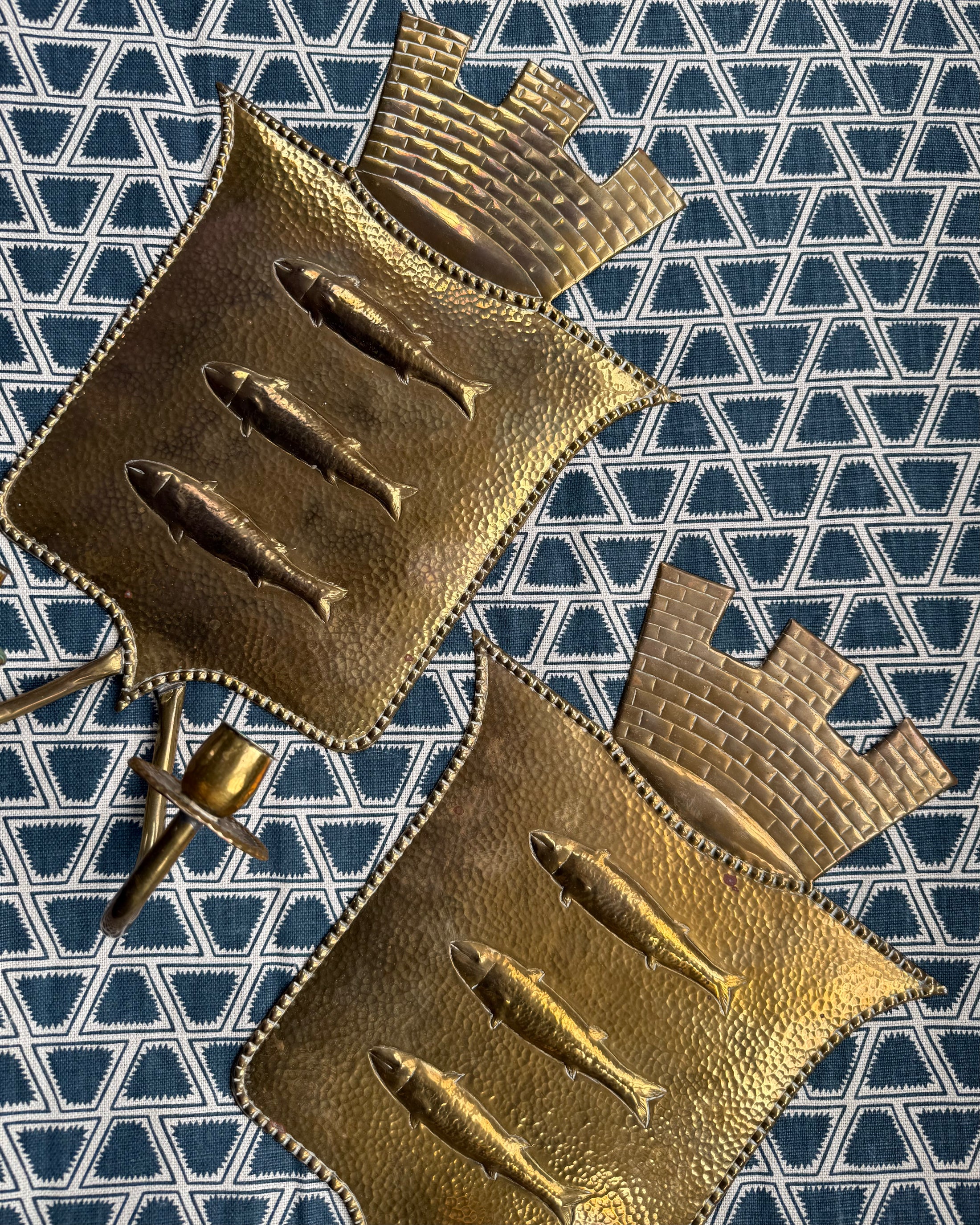 Pair of Brass Wall Sconces