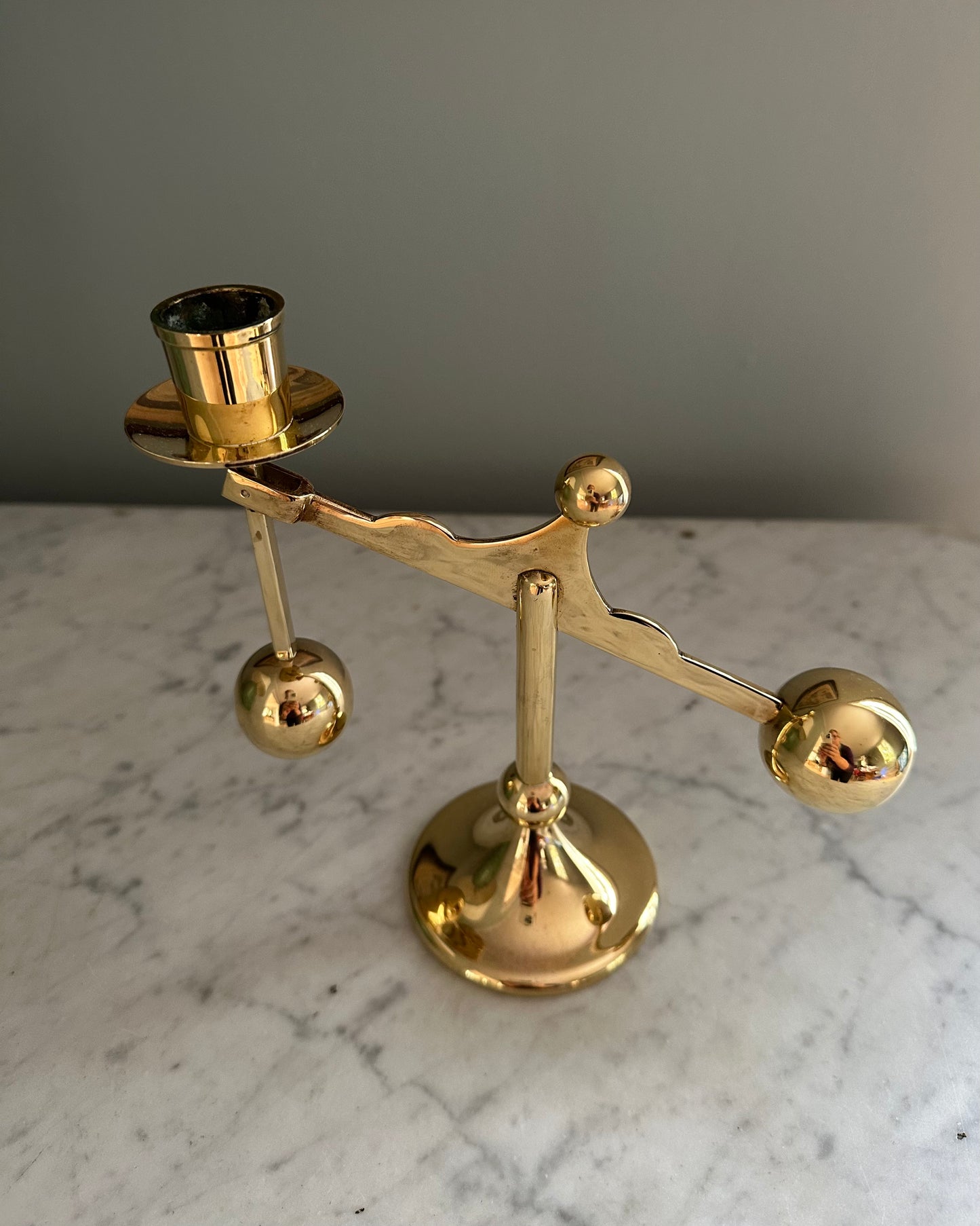 Heavy Brass Candle Holder