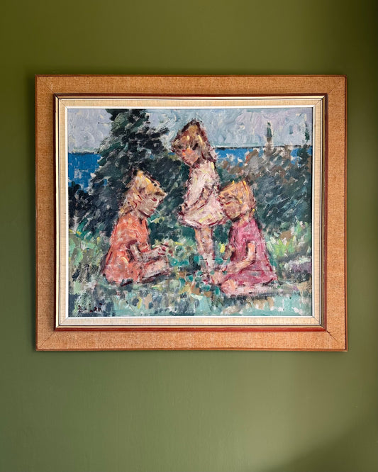 Large Mid-century Oil Painting