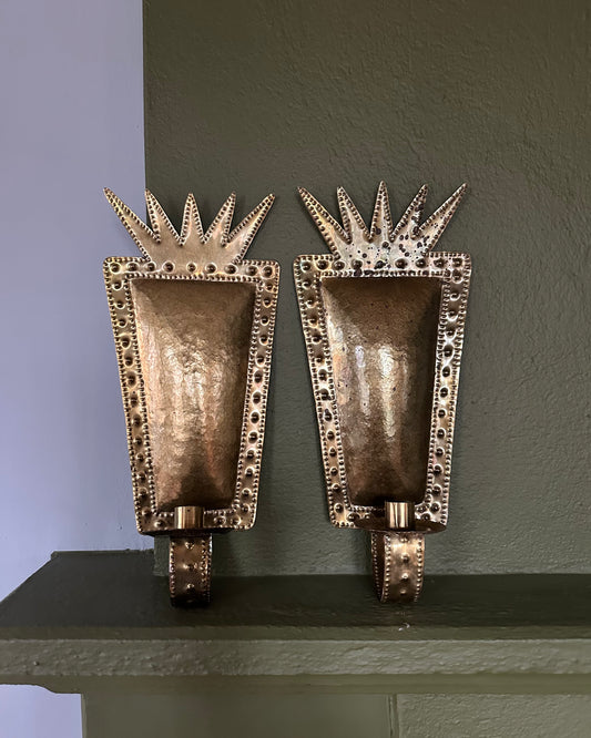 Pair of Brass Wall Sconces