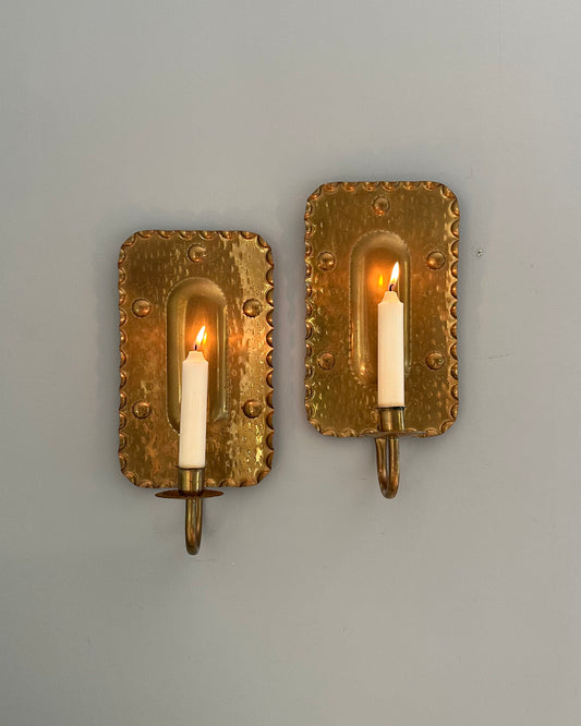 Pair of Brass Wall Sconces