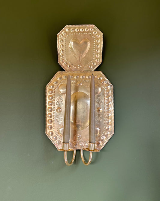 Large Brass Wall Sconce