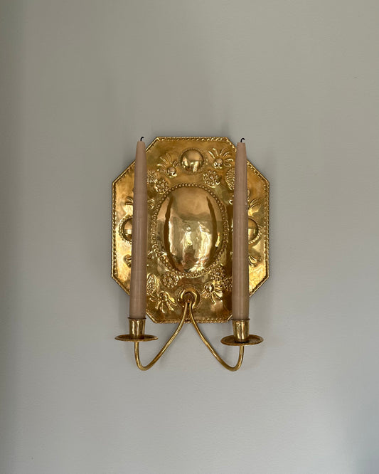 Large Brass Wall Sconce