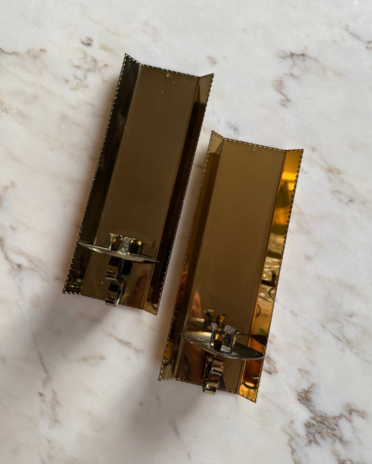 Pair of Brass Wall Sconces