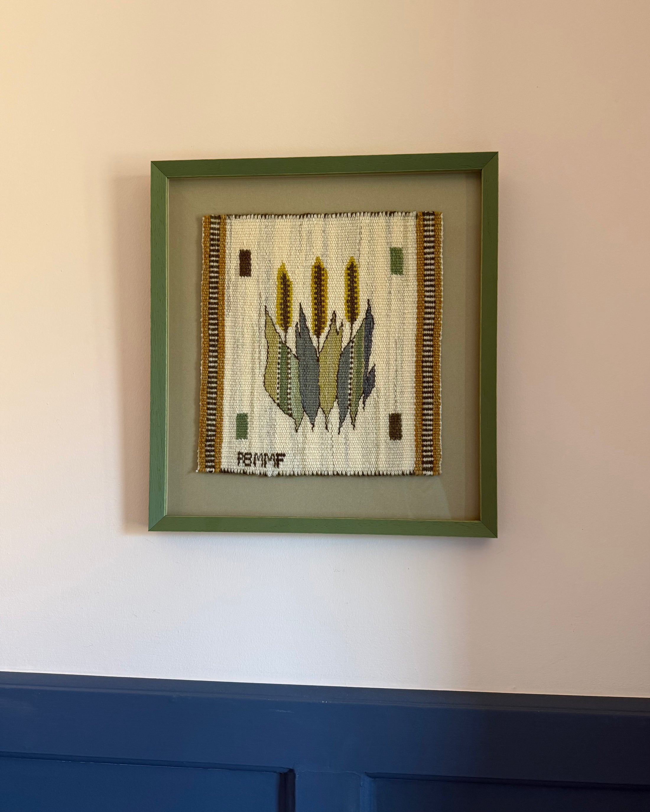 Framed Vintage Tapestry - Blomlapp, Axet by Märta Måås-Fjetterström