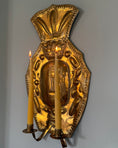 Load image into Gallery viewer, Pair of Double Armed Brass Wall Sconces
