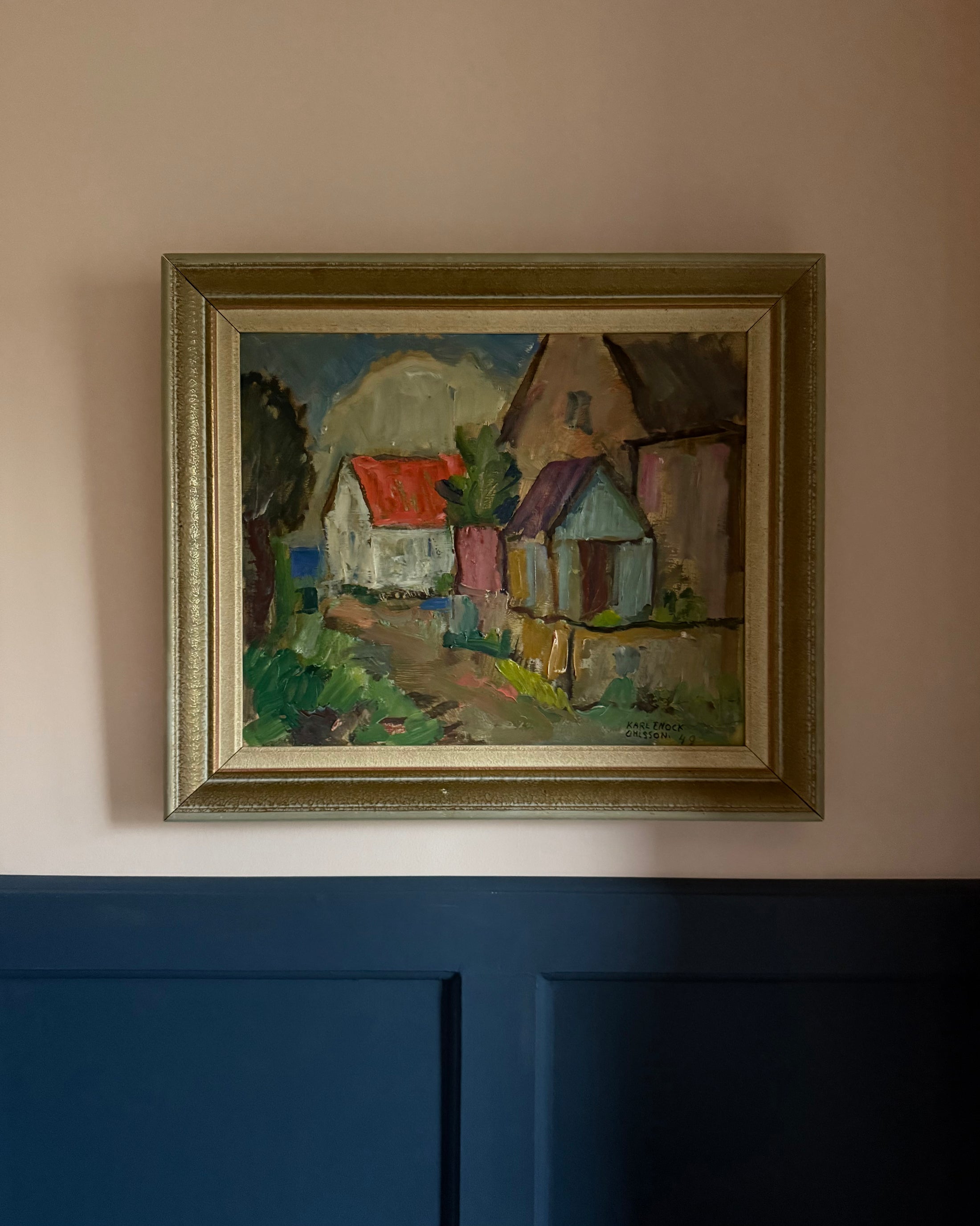 Mid-century Village Scene