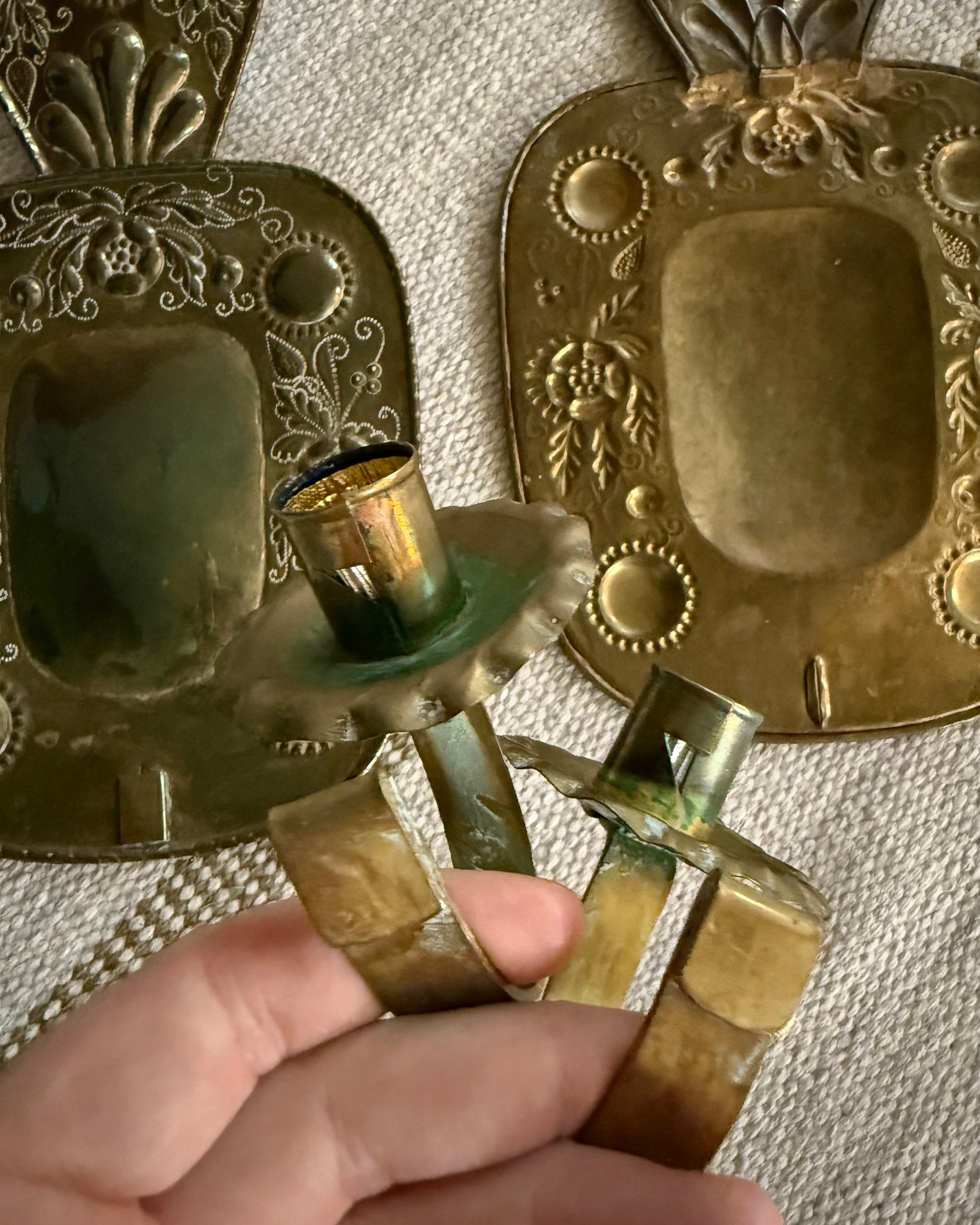 Pair of Brass Wall Sconces