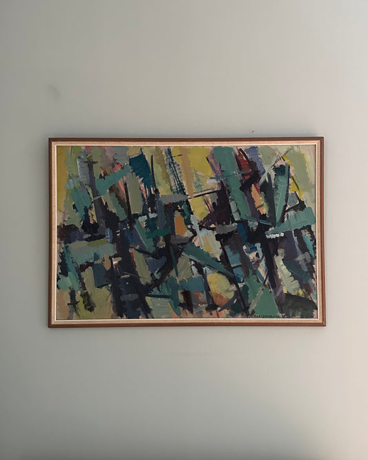 Vintage Abstract Painting  - "Diagonalt"