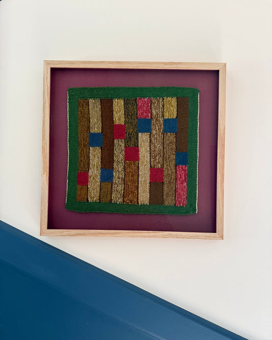 Framed Mid-Century Swedish Textile