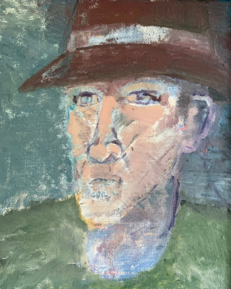 Man in Burgundy Hat