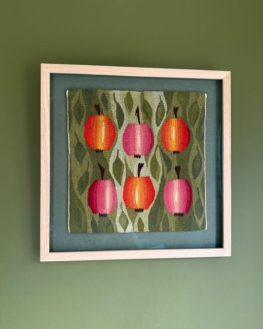 Framed Vintage Tapestry - Apples