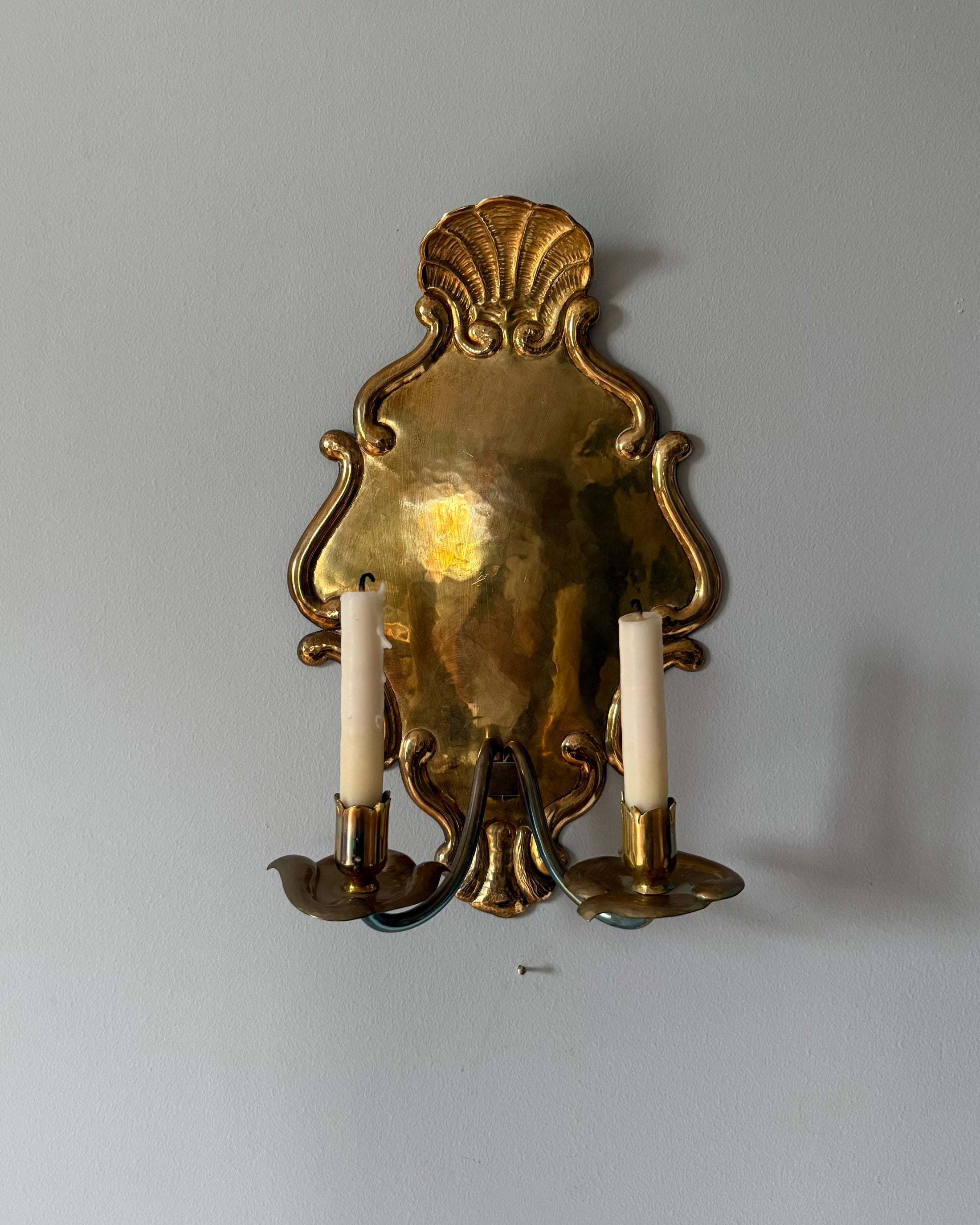 Pair of Brass Wall Sconces