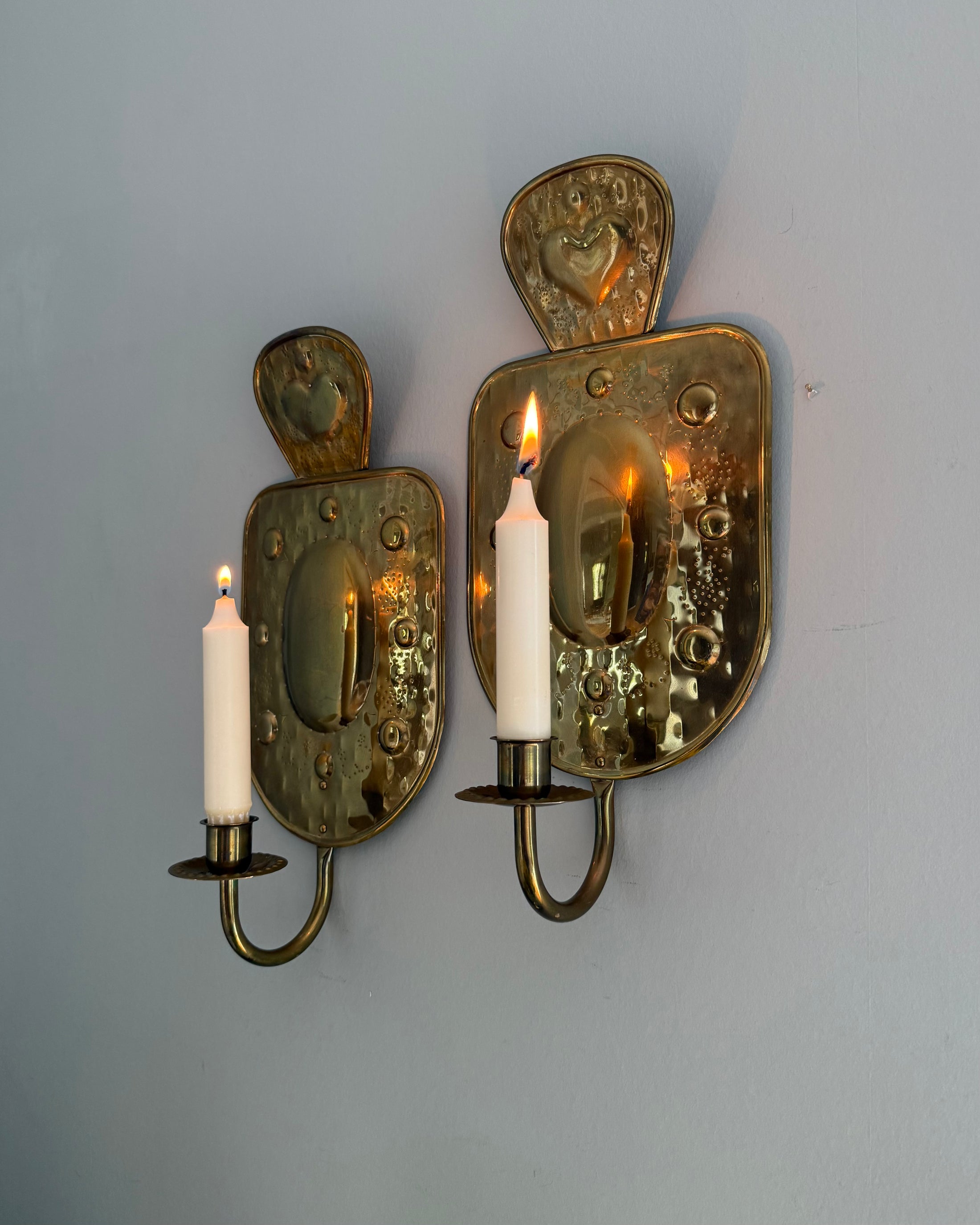 Pair of Brass Wall Sconces