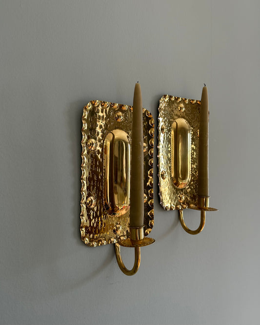 Pair of Brass Wall Sconces