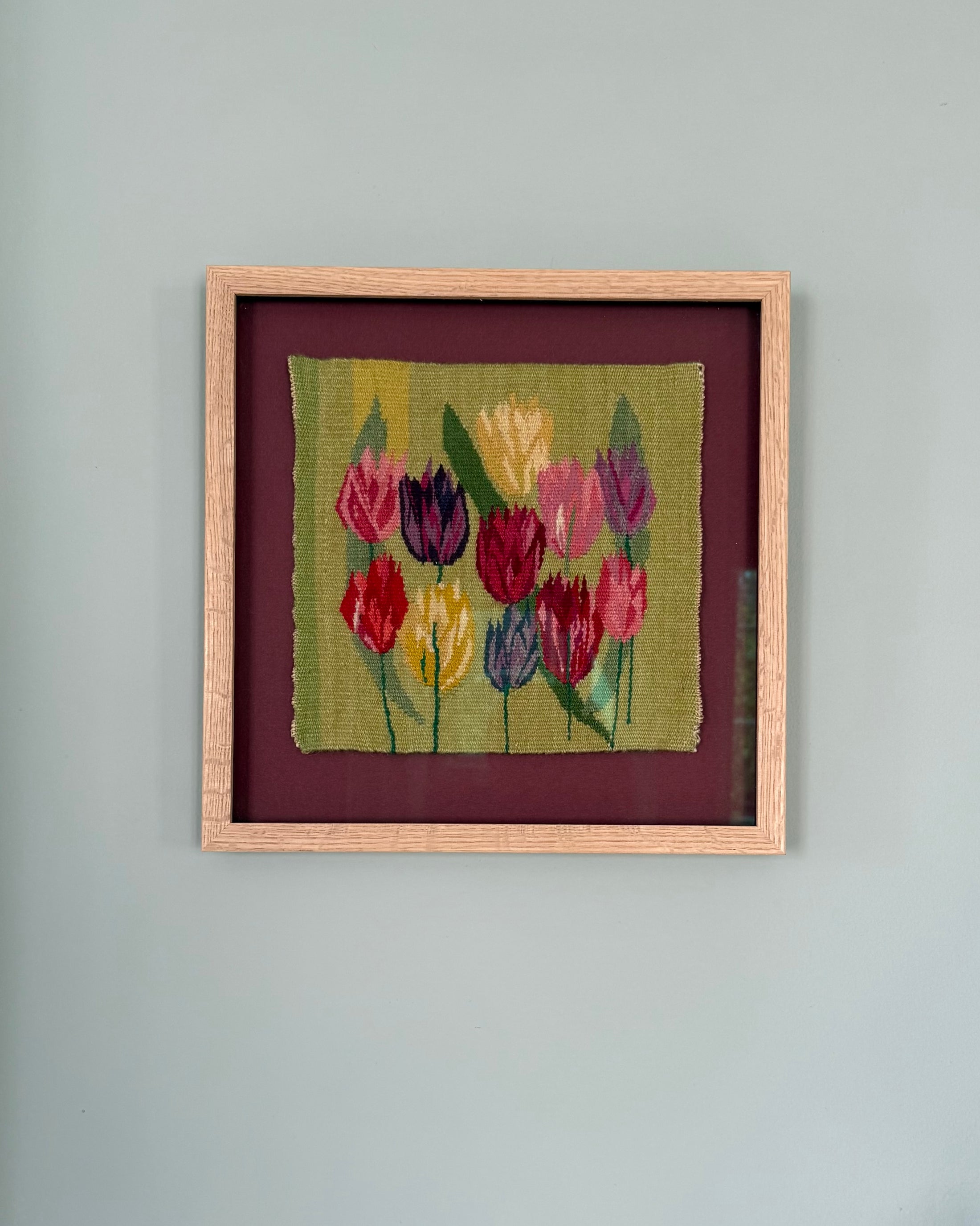 Framed Vintage Tapestry - Tulips