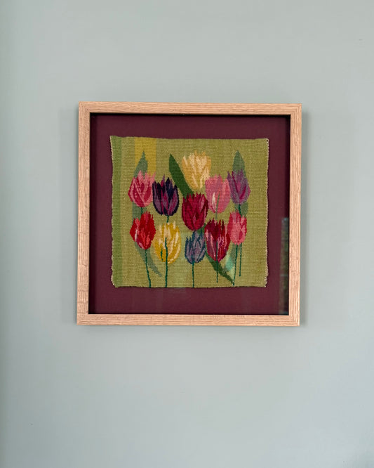 Framed Vintage Tapestry - Tulips