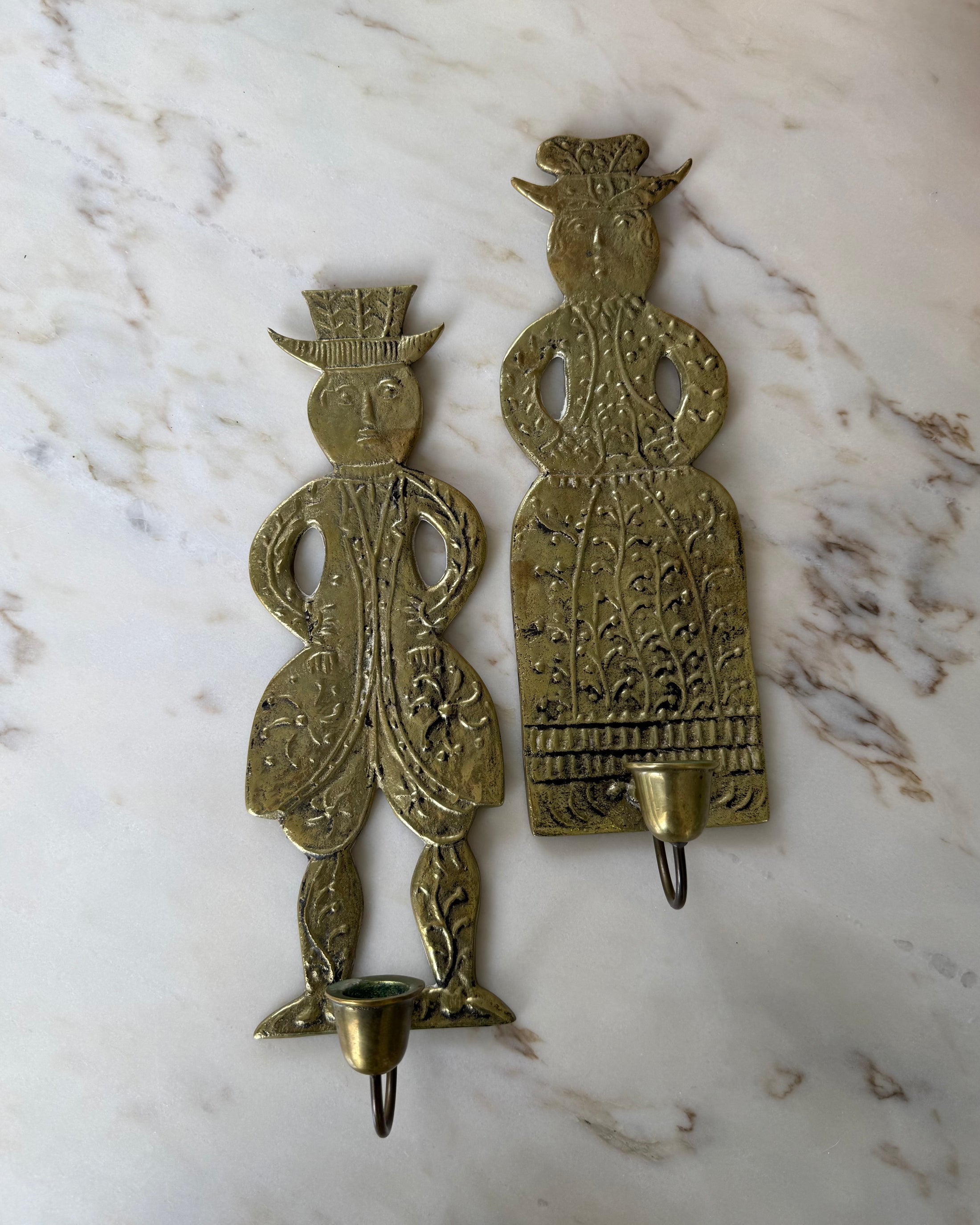Pair of Brass Wall Sconces