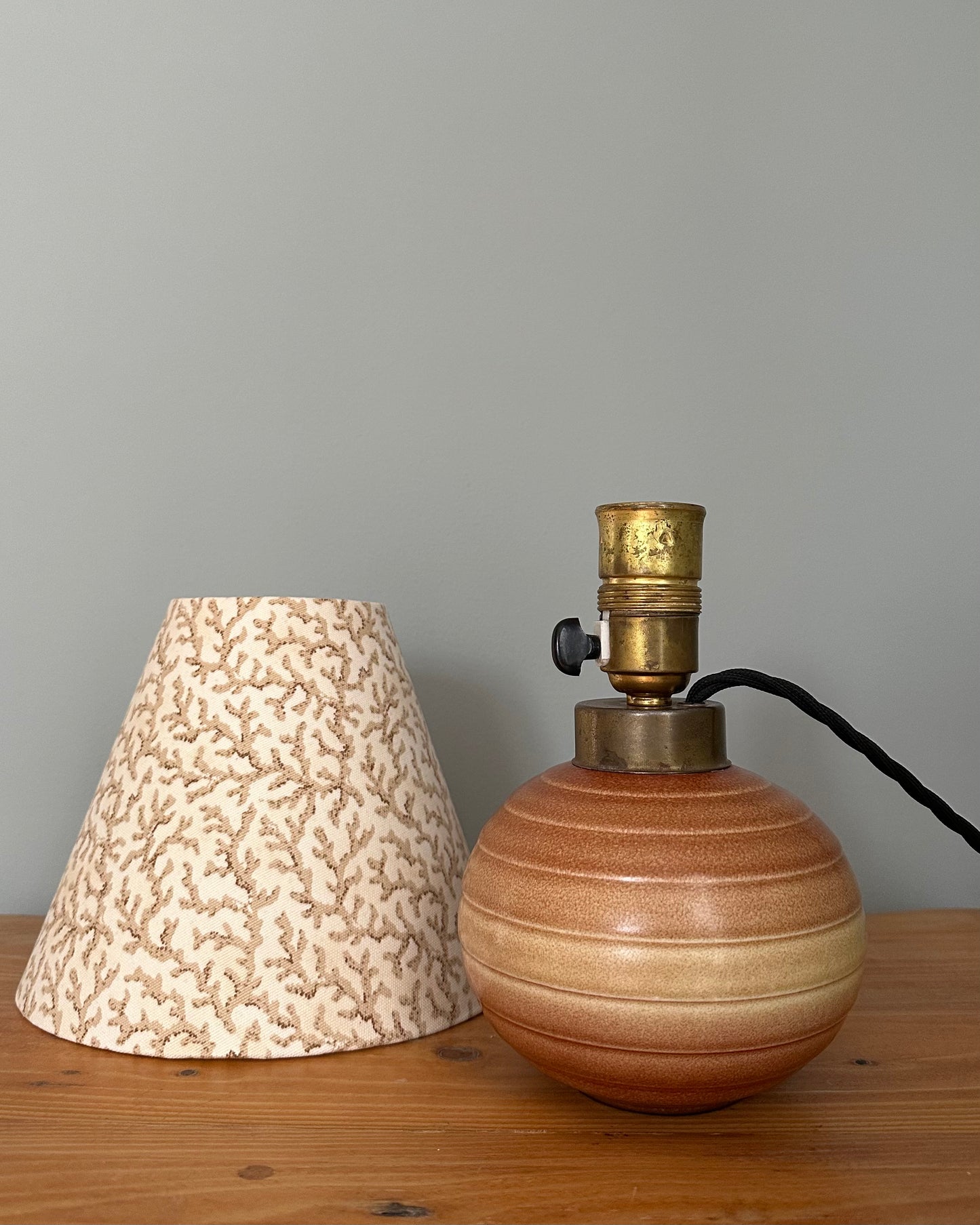 Vintage Rörstrand Table Lamp with Shade