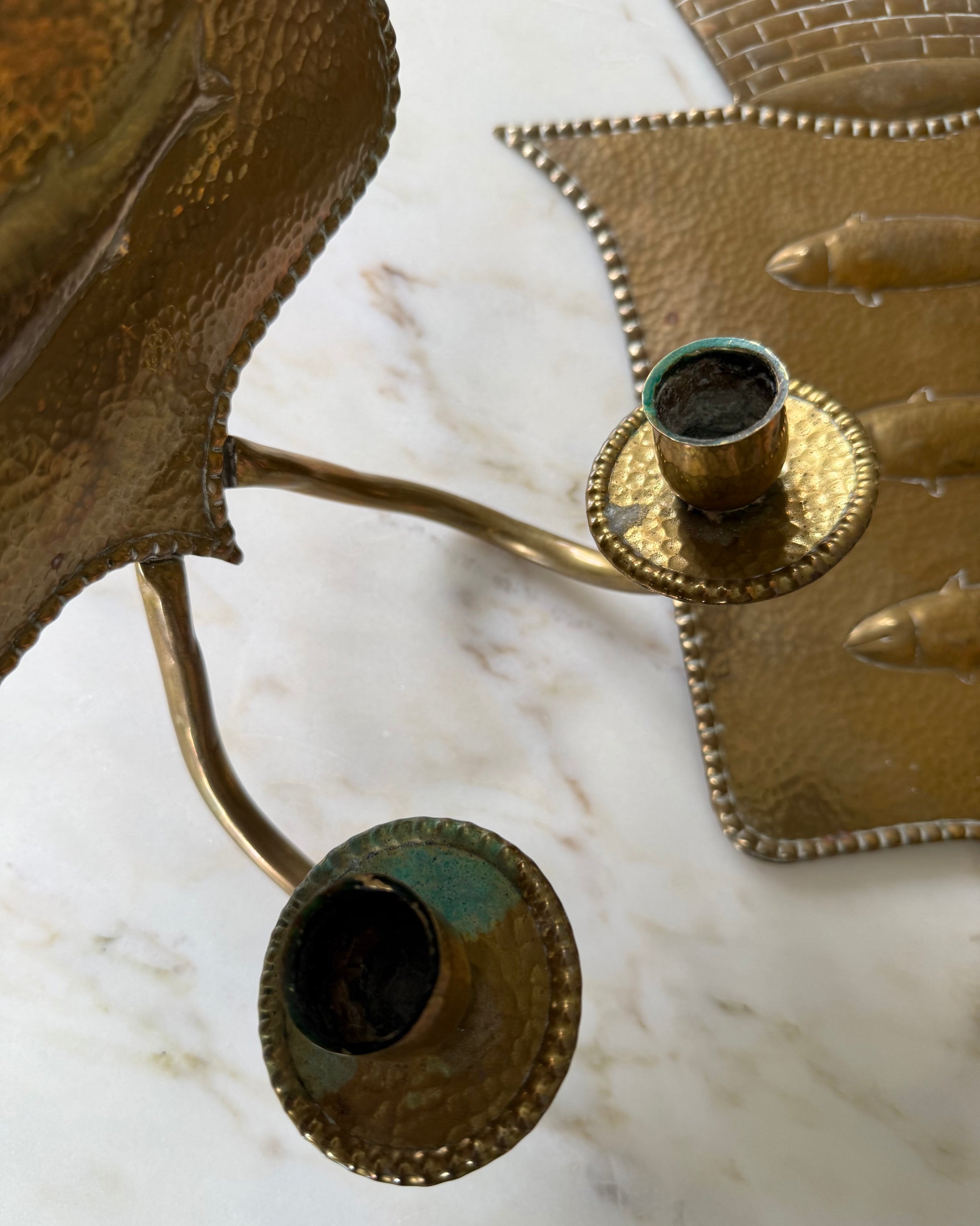 Pair of Brass Wall Sconces
