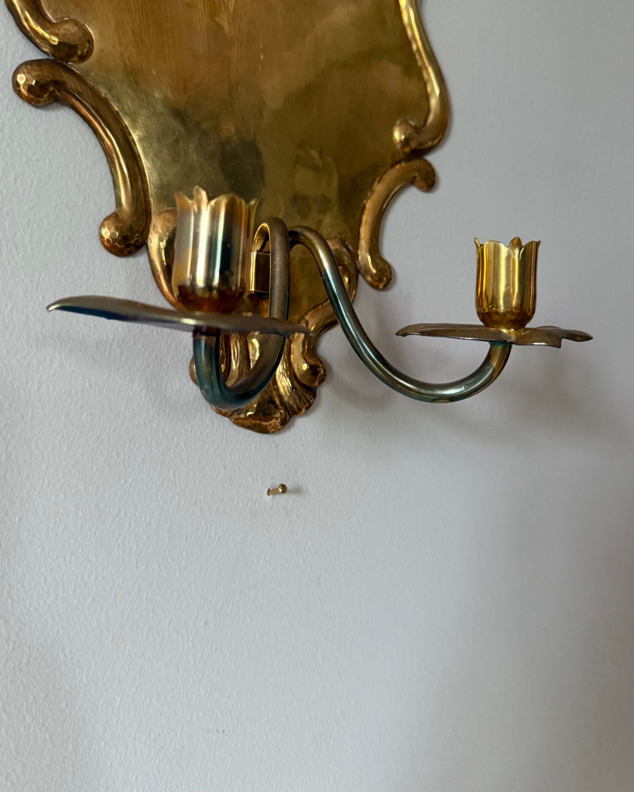 Pair of Brass Wall Sconces