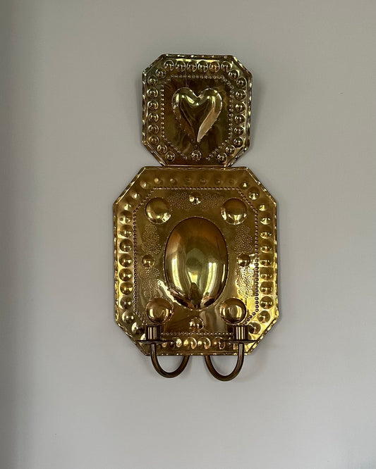 Large Brass Wall Sconce