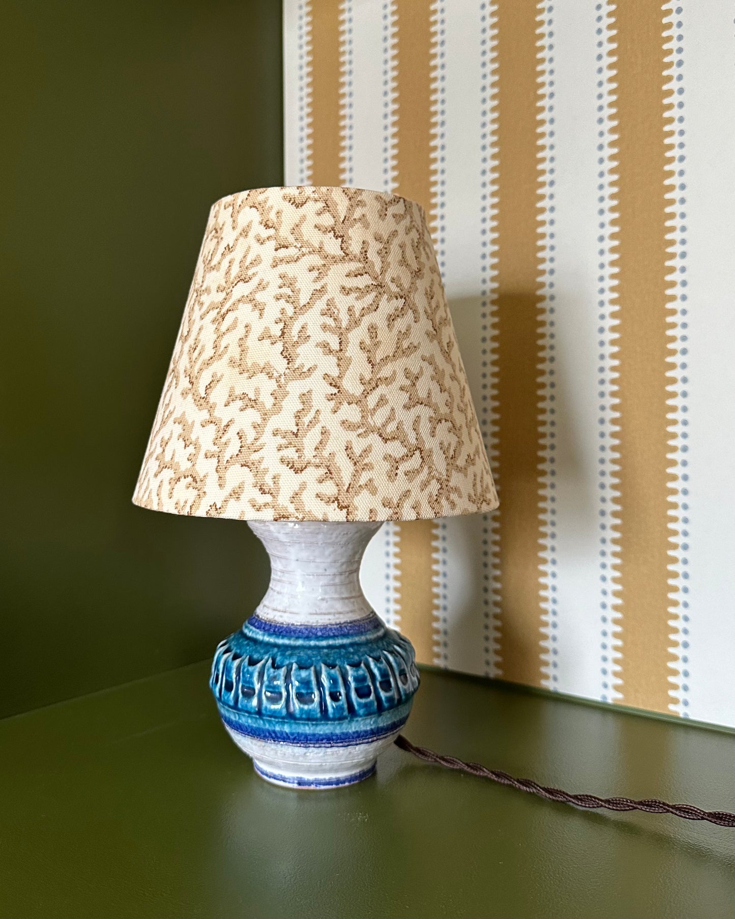 Small Vintage Table Lamp with Shade