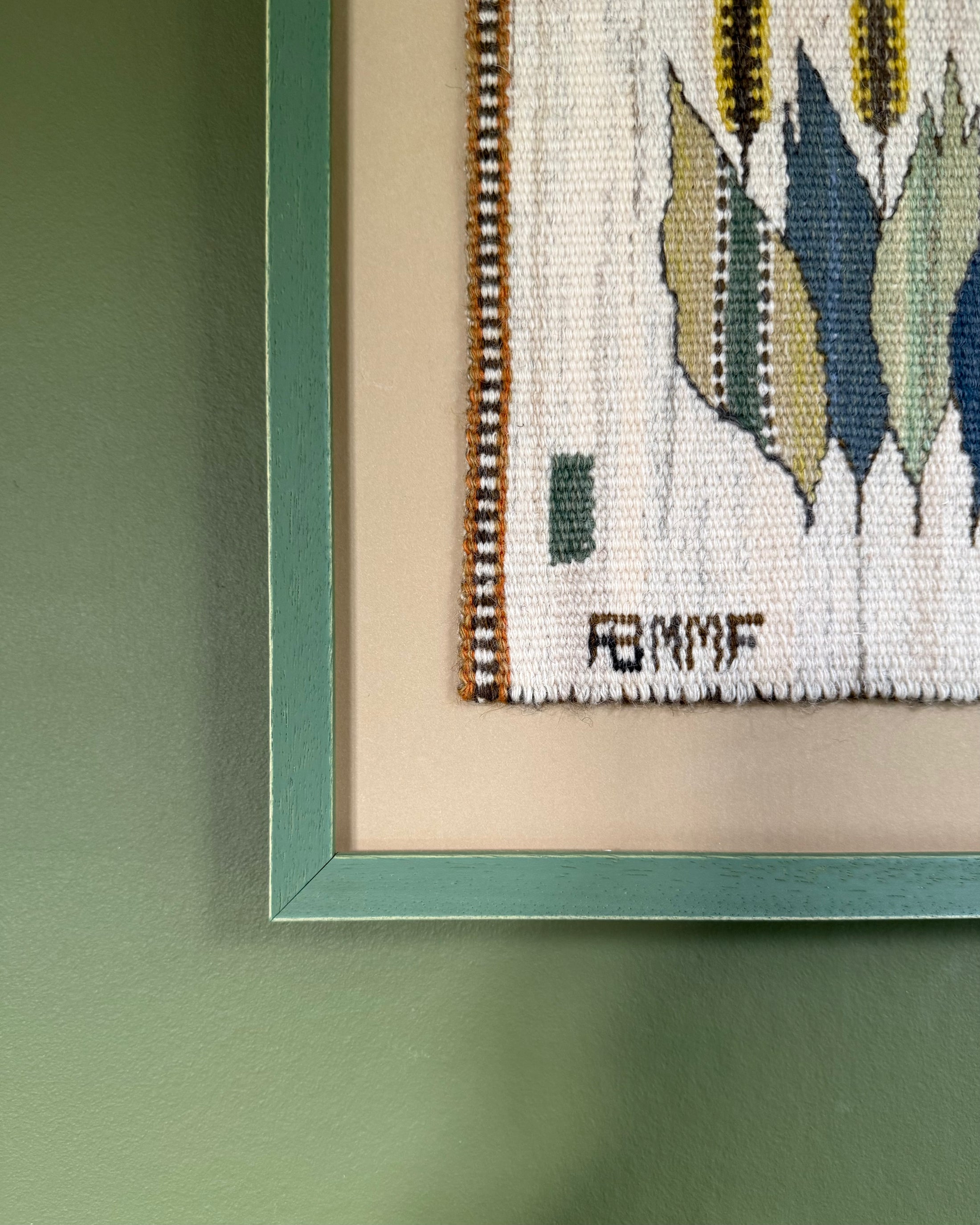 Framed Vintage Tapestry - Blomlapp by Märta Måås-Fjetterström