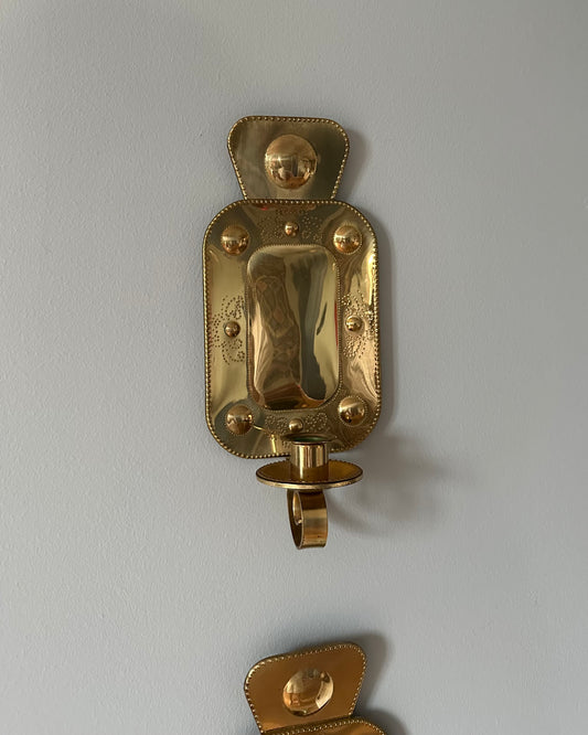 Pair of Brass Wall Sconces