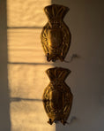 Load image into Gallery viewer, Pair of Double Armed Brass Wall Sconces
