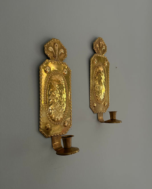 Pair of Brass Wall Sconces