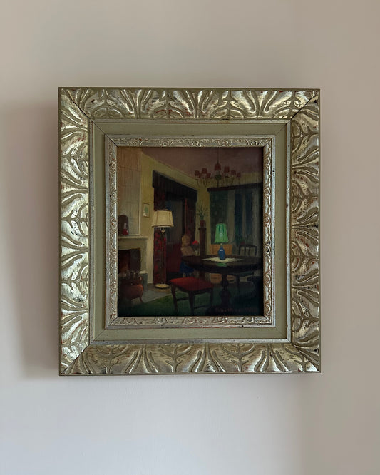 Young Girl in a Swedish Mid-Century Living Room