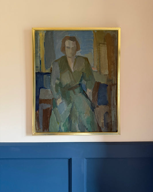Figure in Brown and Blue