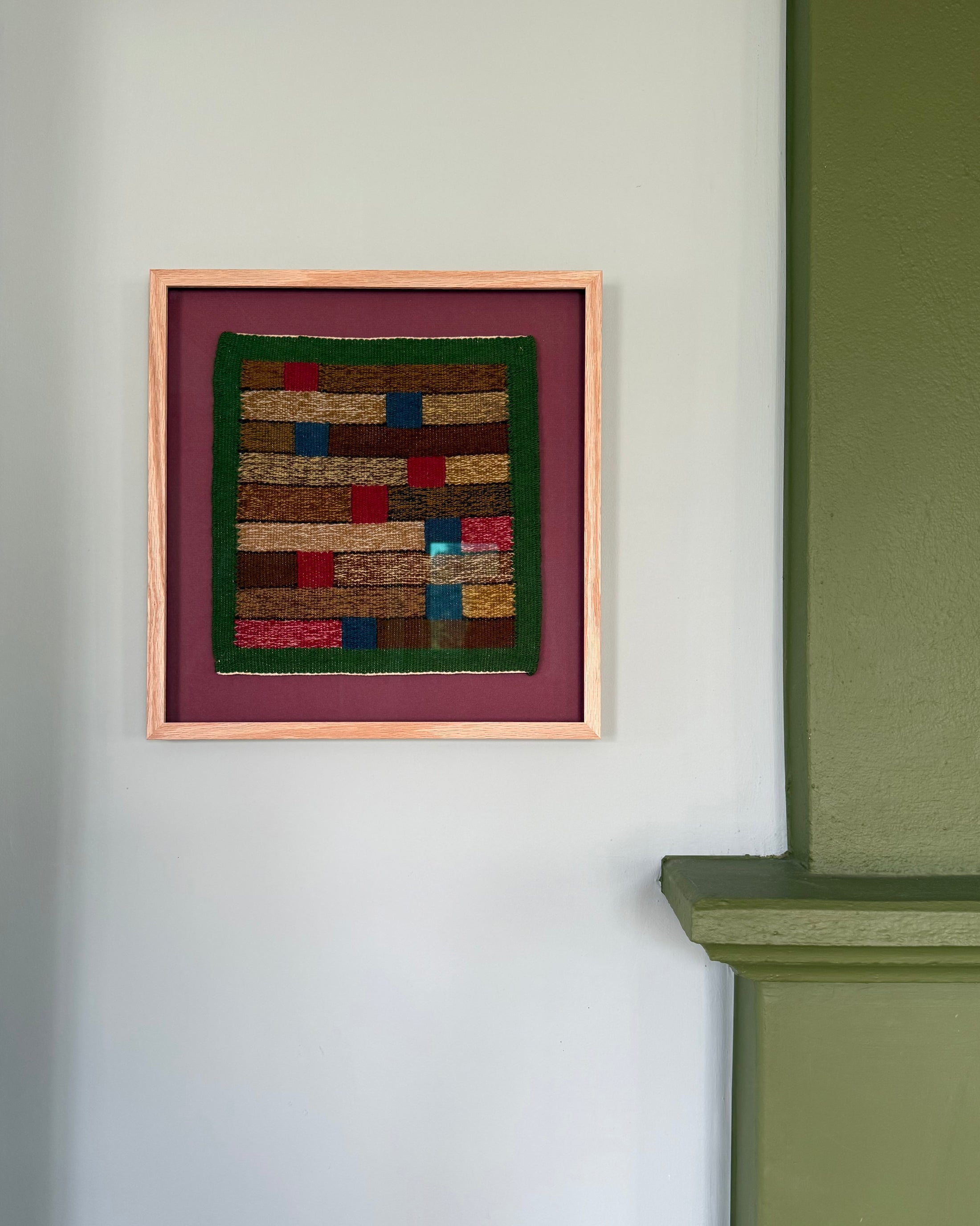 Framed Mid-Century Swedish Textile