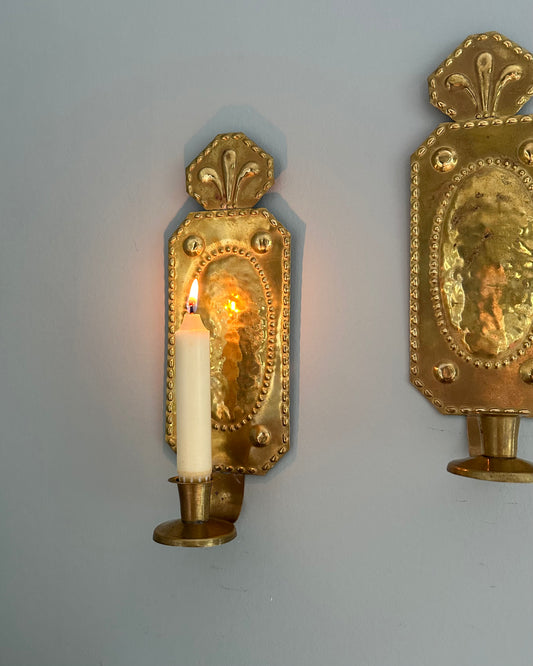 Pair of Brass Wall Sconces