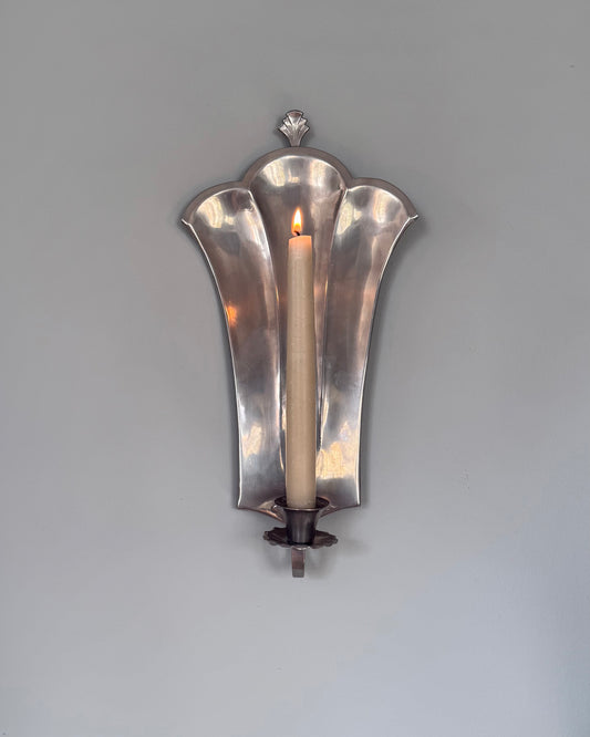 Pair of Art Deco Pewter Wall Sconces