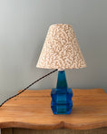 Load image into Gallery viewer, Blue Vintage Table Lamp with Handmade Shade
