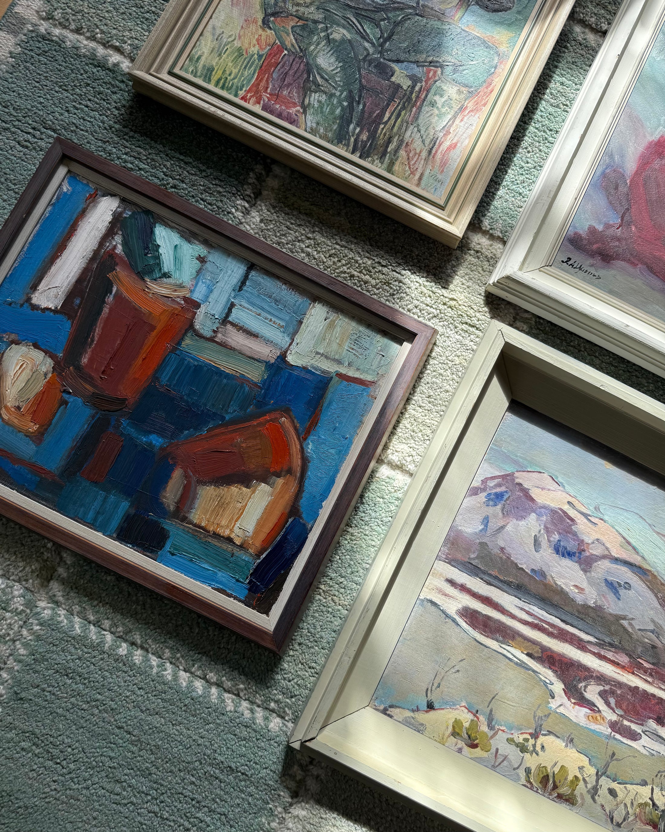 Composition in Blue and Red