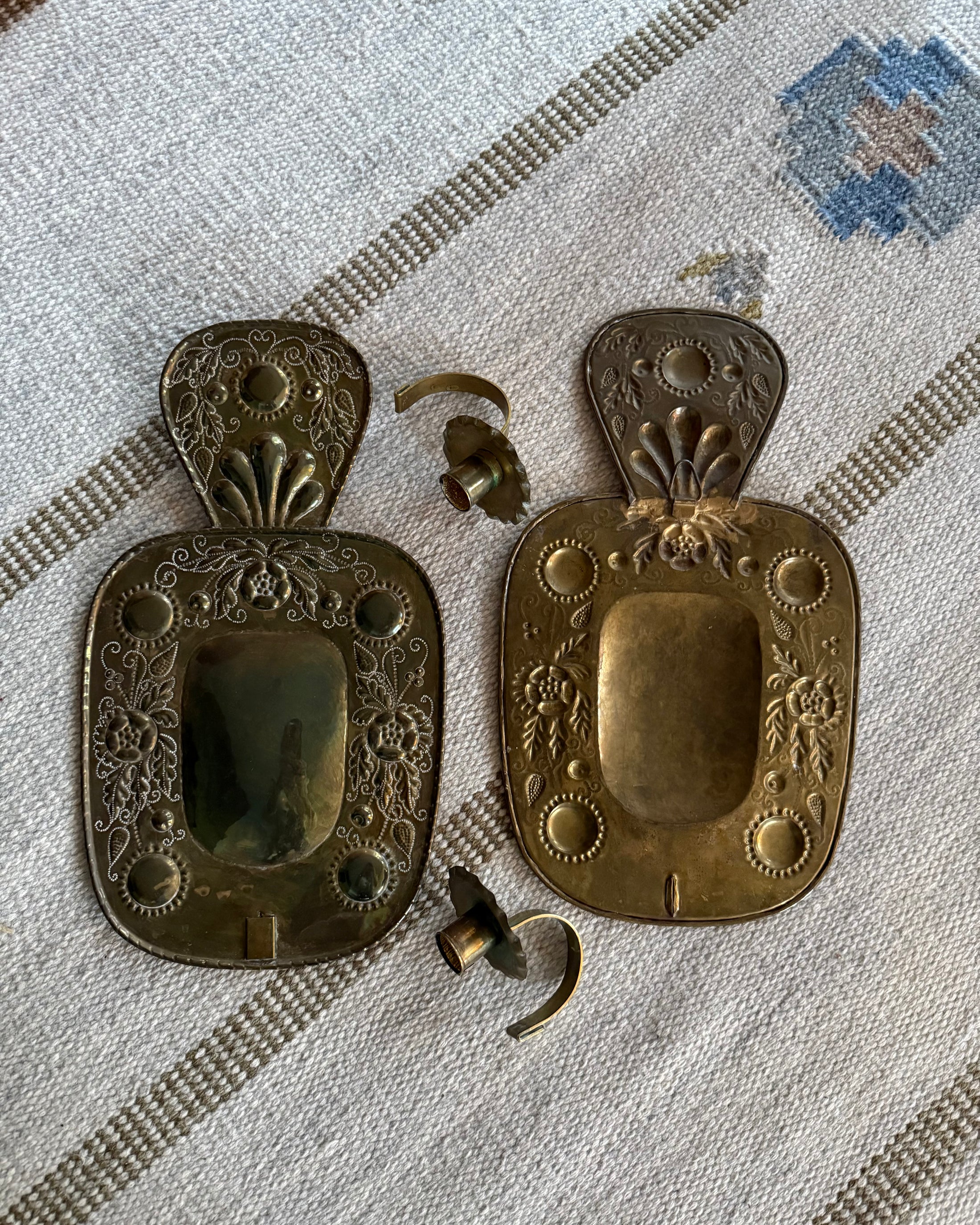 Pair of Brass Wall Sconces