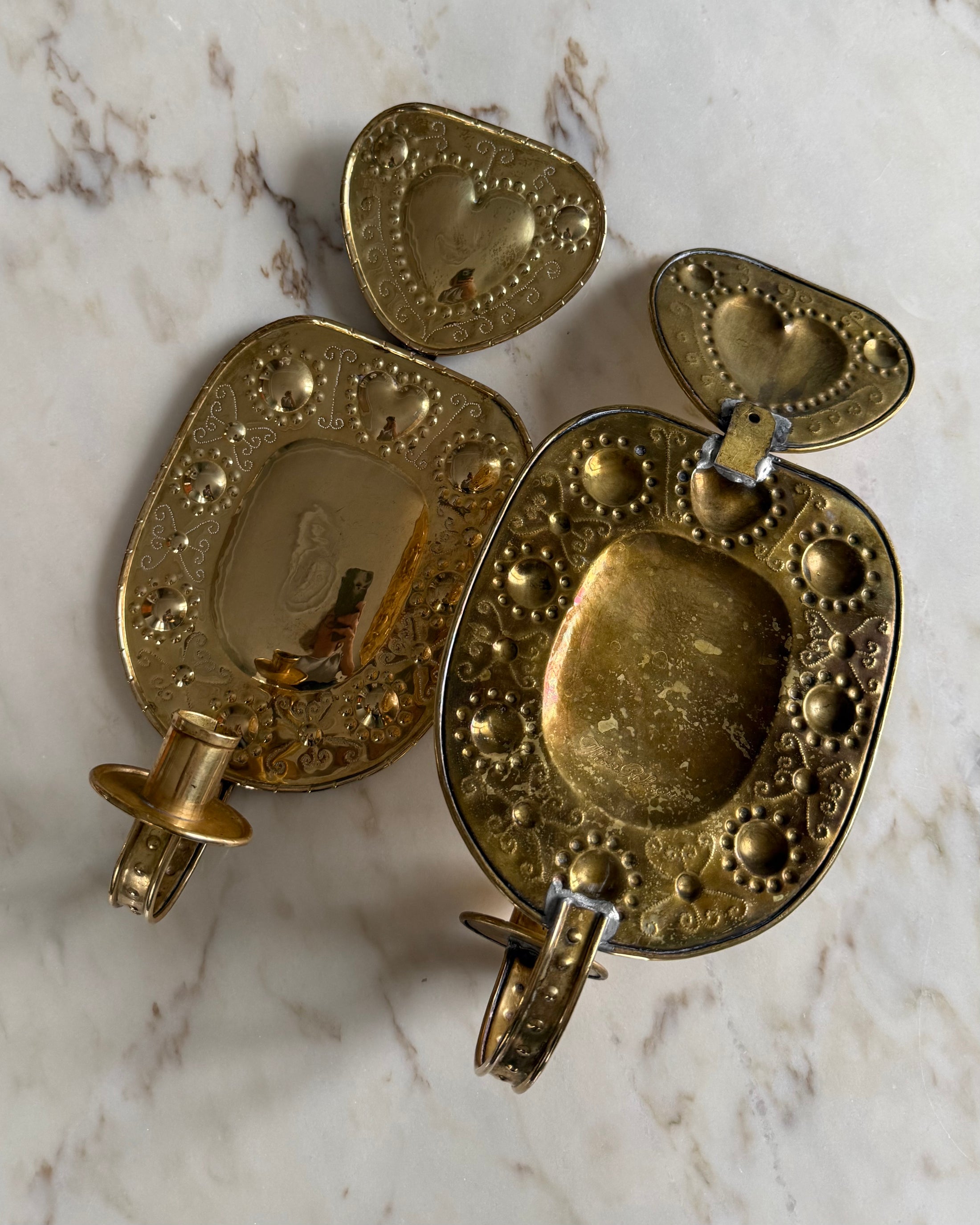 Pair of Brass Wall Sconces