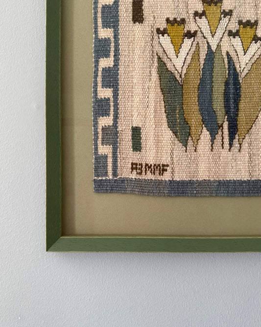 Framed Vintage Tapestry - Blomlapp by Märta Måås-Fjetterström